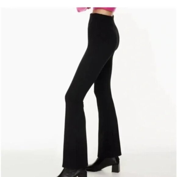 Aritzia Wilfred Candace Mid Rise Flare Pant Black Size Small - Picture 3 of 12